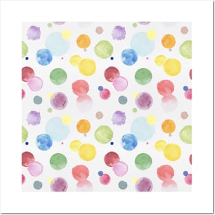 Watercolor Dots Posters and Art